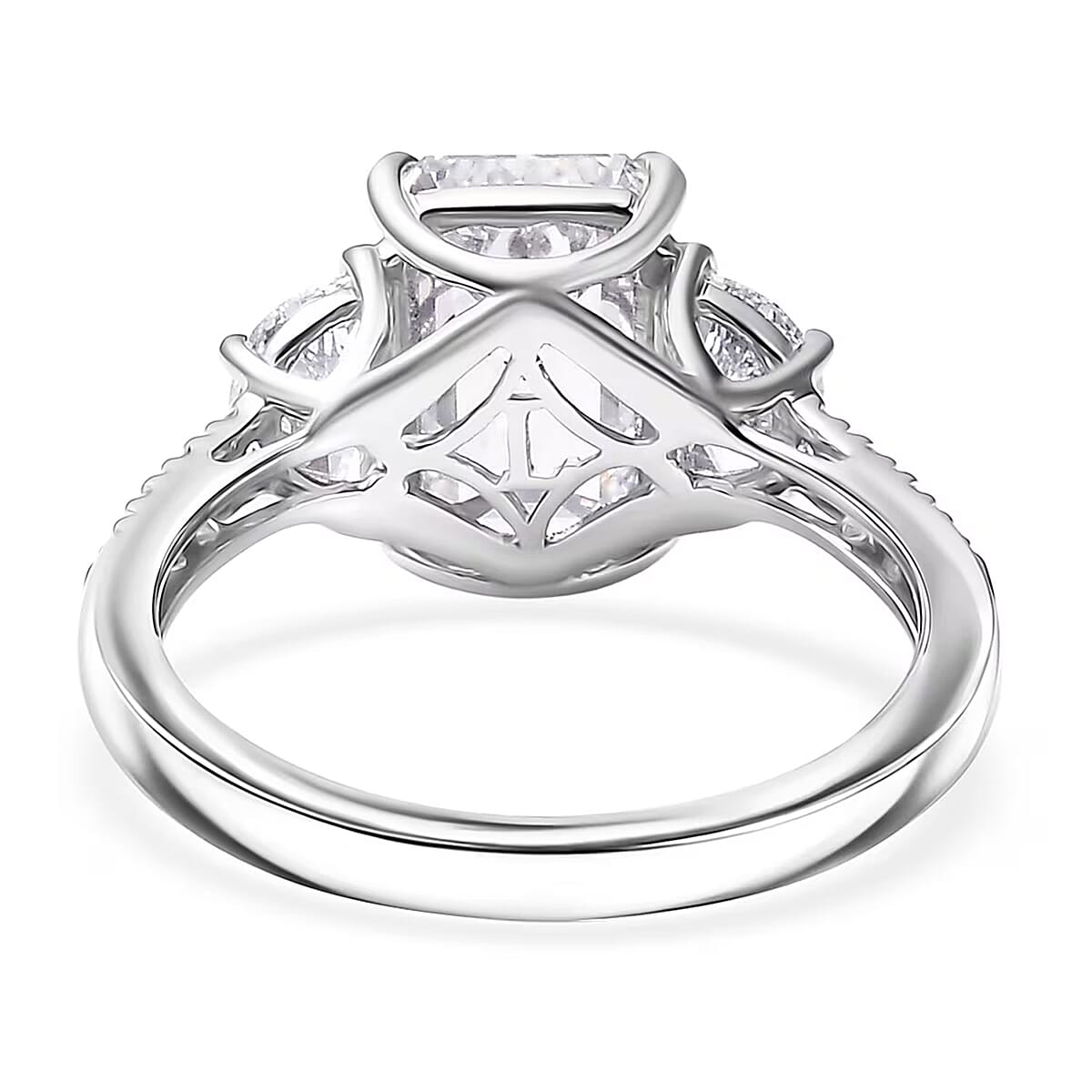 Doorbuster IGI Certified Luxuriant Lab Grown Diamond E-F VS 4.00 ctw Radiant Elegance Ring in 950 Platinum (Size 6.0) image number 7