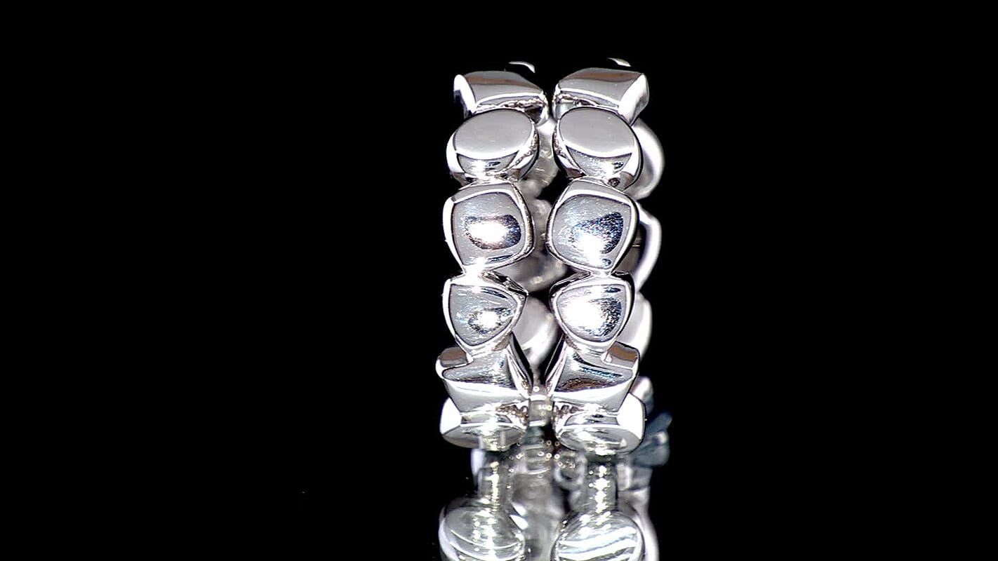 D'Joy Sea Shell Bracelet in Rhodium Over Sterling Silver (7.25 In) 13.50 Grams