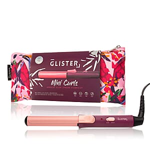 Glister Mini Curls Travel Clip Curler with Carrying Pouch - Plum