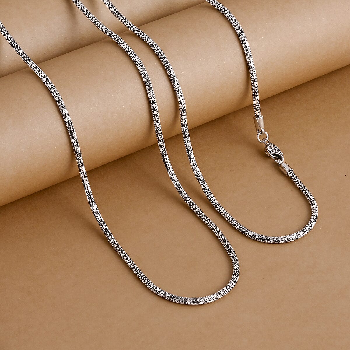 Doorbuster D'Joy Bali Legacy Tulang Naga Chain Necklace in Sterling Silver 29.15 Grams 36 Inches image number 1