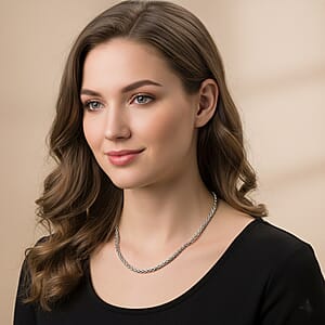  D'Joy Bali Legacy Padian Chain Necklace in Sterling Silver 28.30 Grams 36 Inches