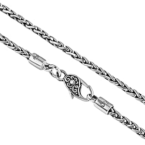  D'Joy Bali Legacy Padian Chain Necklace in Sterling Silver 28.30 Grams 36 Inches