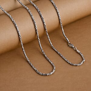  D'Joy Bali Legacy Borobudur Chain Necklace in Sterling Silver 37.50 Grams 36 Inches