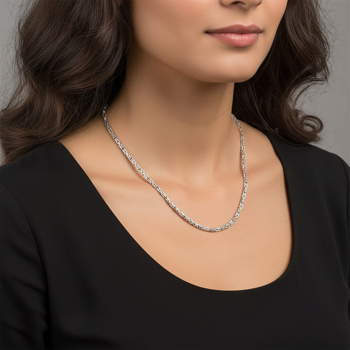 Doorbuster D'Joy Bali Legacy Borobudur Chain Necklace in Sterling Silver 37.50 Grams 36 Inches image number 2