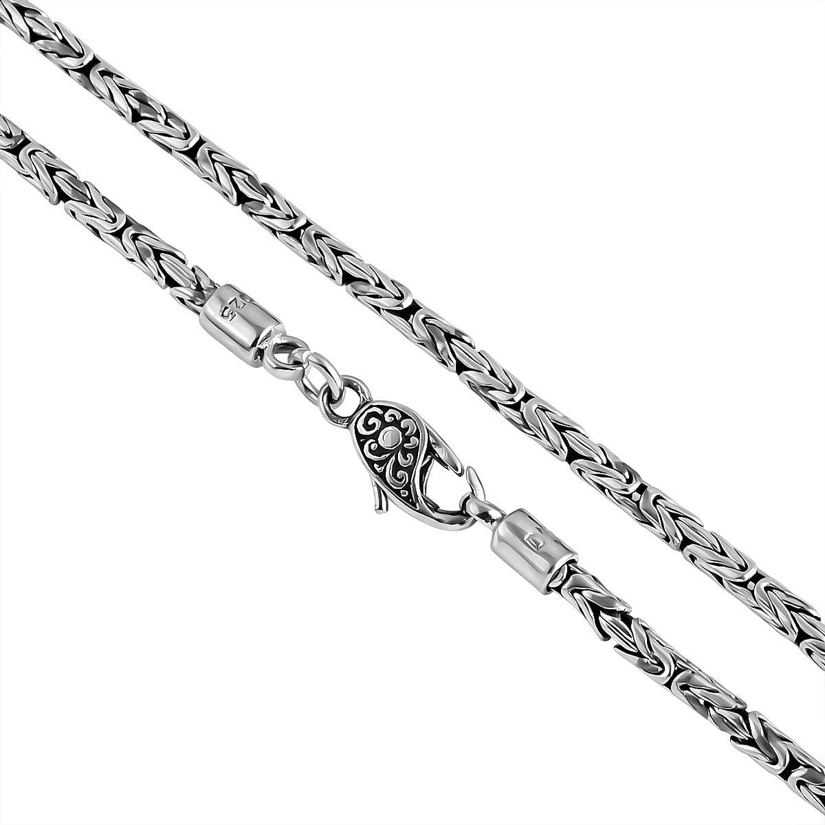 Doorbuster D'Joy Bali Legacy Borobudur Chain Necklace in Sterling Silver 37.50 Grams 36 Inches image number 3