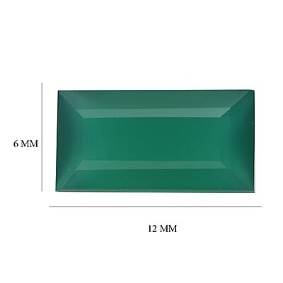 Green Onyx (Bgt 12x6 mm) 2.57 ctw