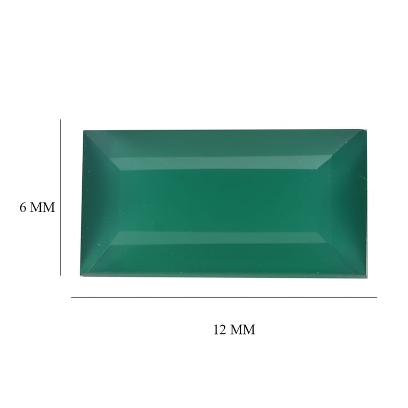 Green Onyx (Bgt 12x6 mm) 2.57 ctw