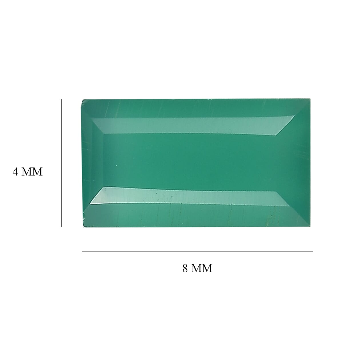 Green Onyx (Bgt 8x4 mm) 3.34 ctw image number 4