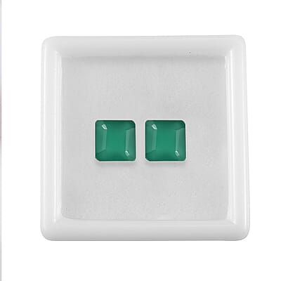 Asscher Cut Green Onyx (Oct 7x7 mm) 2.95 ctw