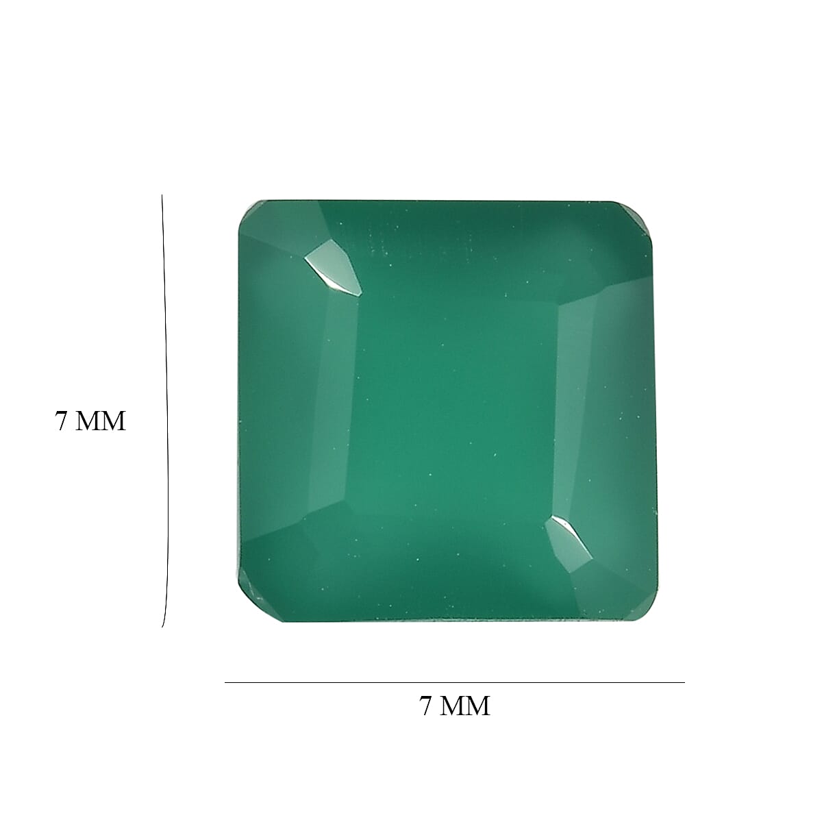 Asscher Cut Green Onyx (Oct 7x7 mm) 2.95 ctw image number 4