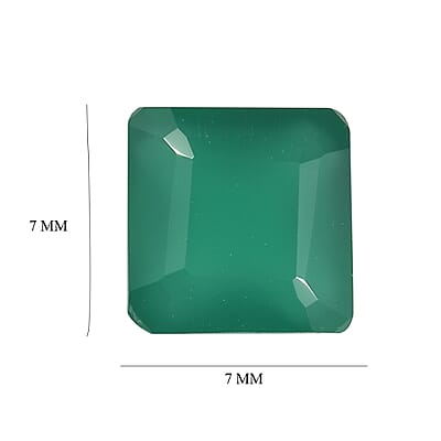 Asscher Cut Green Onyx (Oct 7x7 mm) 2.95 ctw