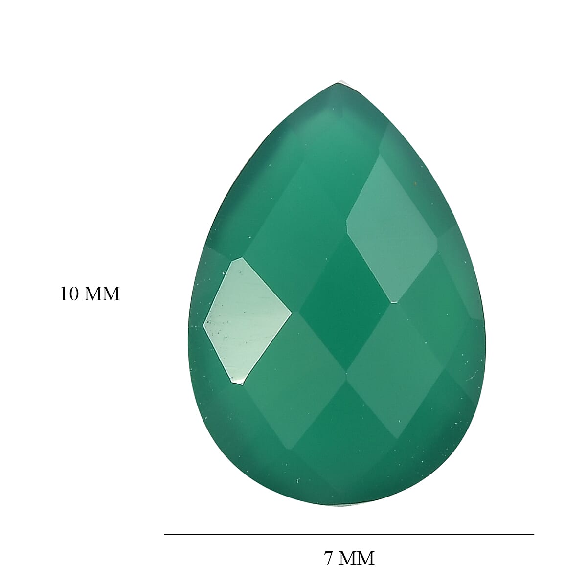Green Onyx (Pear 10x7 mm) 1.64 ctw image number 4