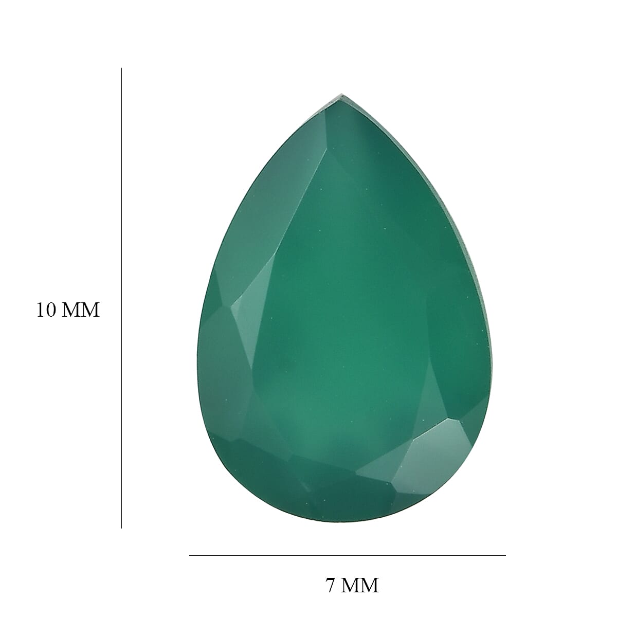 Green Onyx (Pear 10x7 mm) 1.56 ctw image number 4
