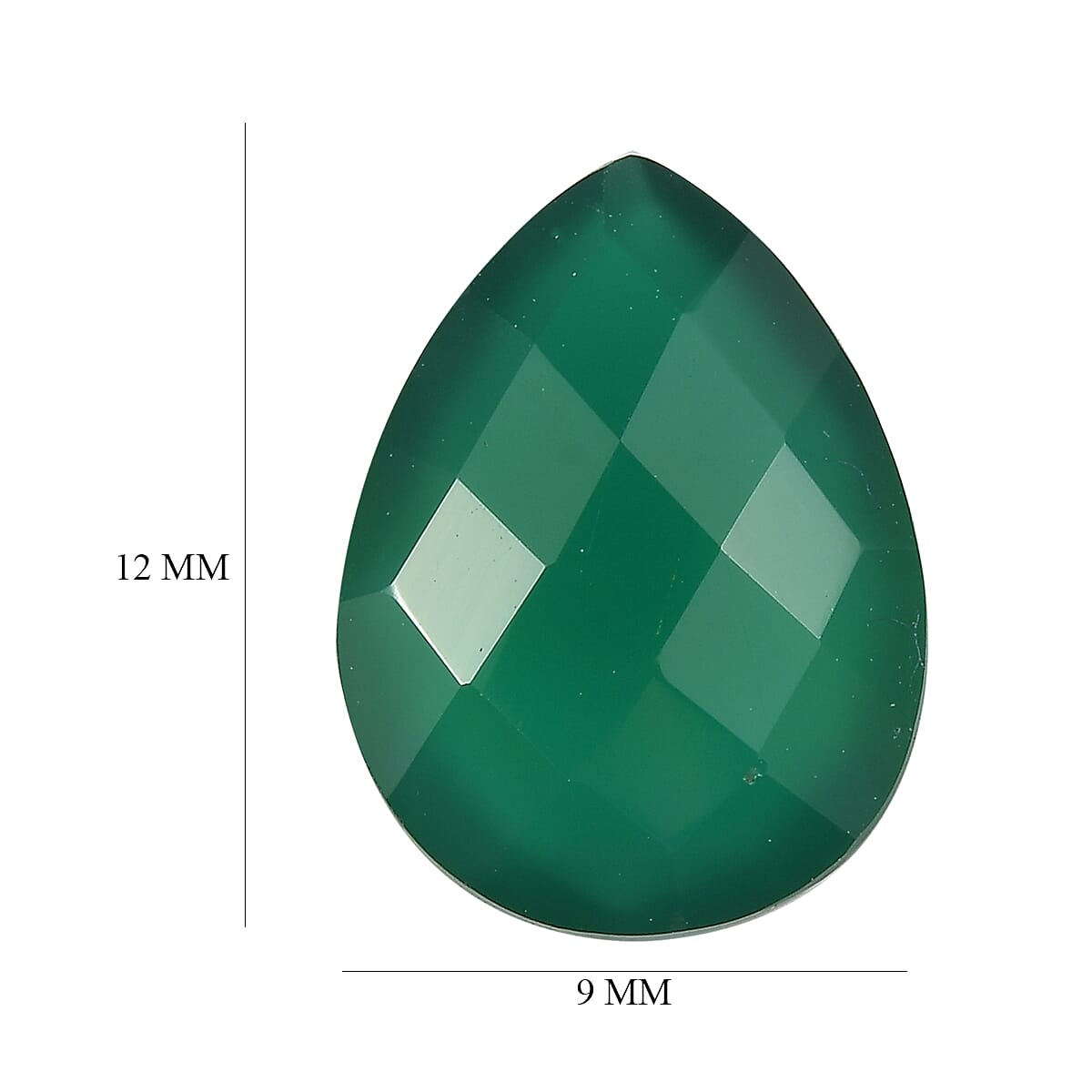 Green Onyx (Pear 12x9 mm) 2.95 ctw image number 4
