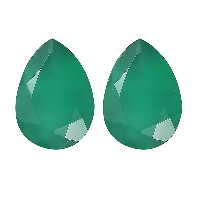Green Onyx (Pear 7x5 mm) 1.14 ctw