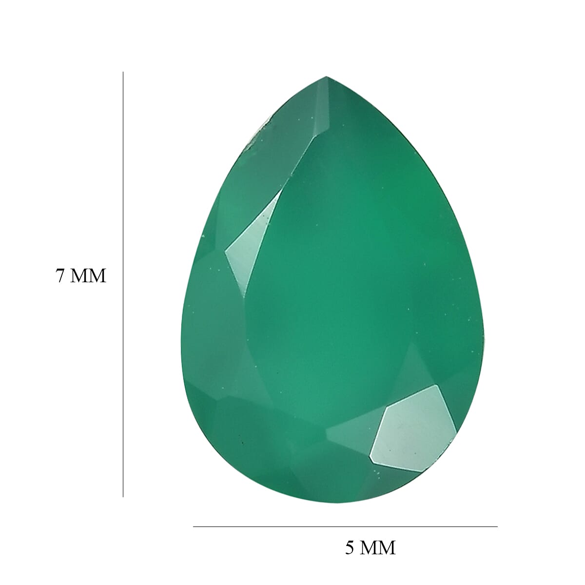 Green Onyx (Pear 7x5 mm) 1.14 ctw