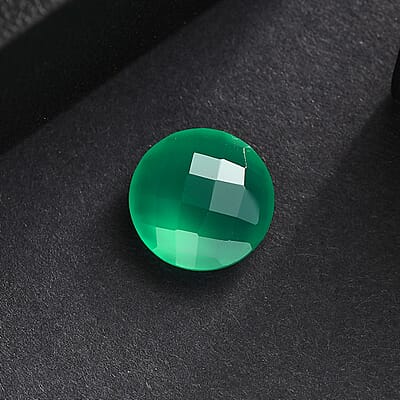 Green Onyx (Rnd 12 mm) 4.58 ctw