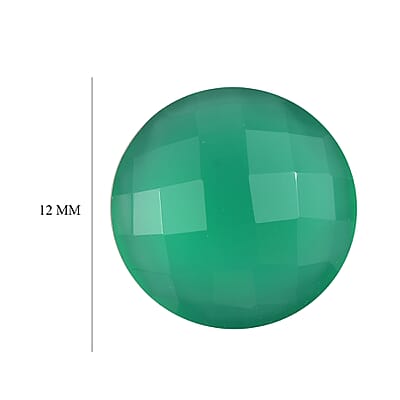 Green Onyx (Rnd 12 mm) 4.58 ctw