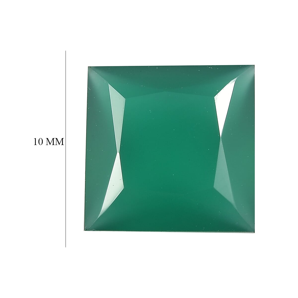 Green Onyx (Sqr 10 mm) 4.02 ctw
