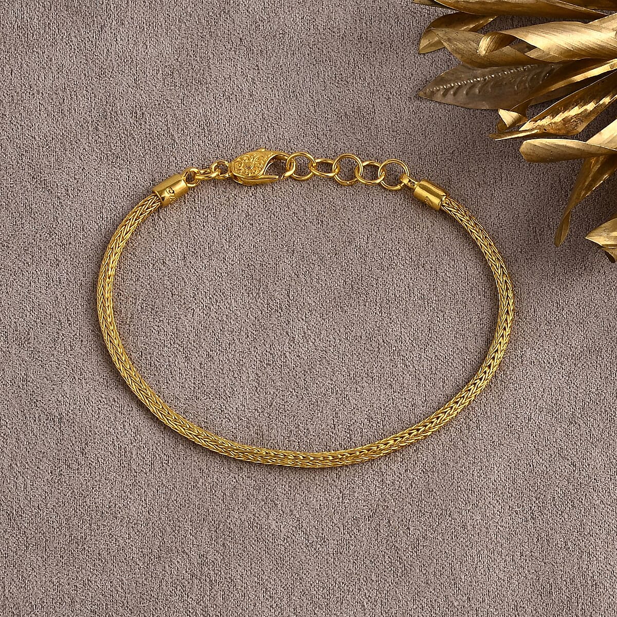 Doorbuster D'Joy Bali Legacy Tulang Naga Chain Bracelet in 22K Vermeil Yellow Gold Over Sterling Silver (8.00 In) 8.25 Grams image number 1