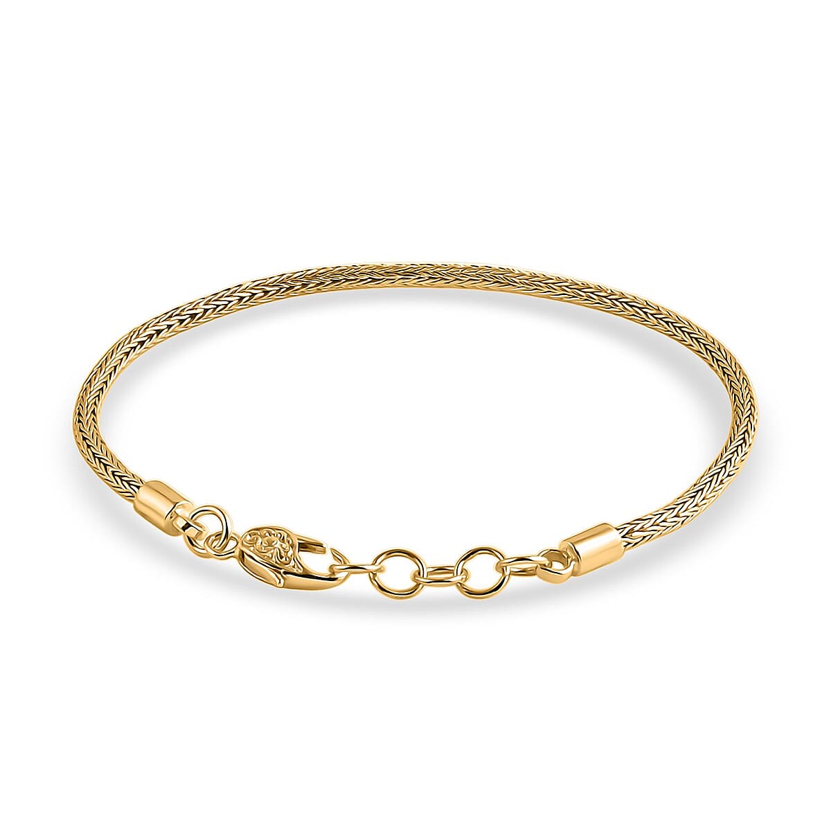 Doorbuster D'Joy Bali Legacy Tulang Naga Chain Bracelet in 22K Vermeil Yellow Gold Over Sterling Silver (8.00 In) 8.25 Grams image number 3