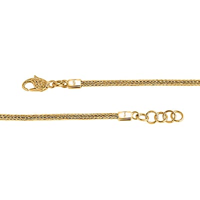 D'Joy Bali Legacy Tulang Naga Chain Bracelet in 22K Vermeil Yellow Gold Over Sterling Silver (8.00 In) 7.20 Grams