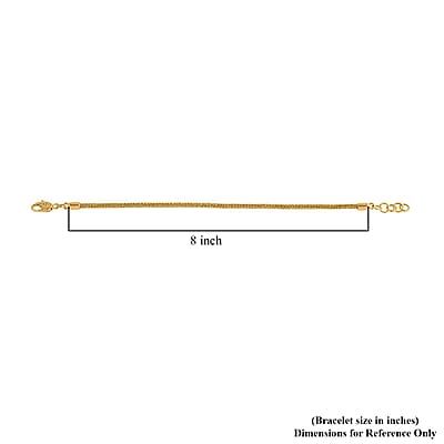 D'Joy Bali Legacy Tulang Naga Chain Bracelet in 22K Vermeil Yellow Gold Over Sterling Silver (8.00 In) 7.20 Grams