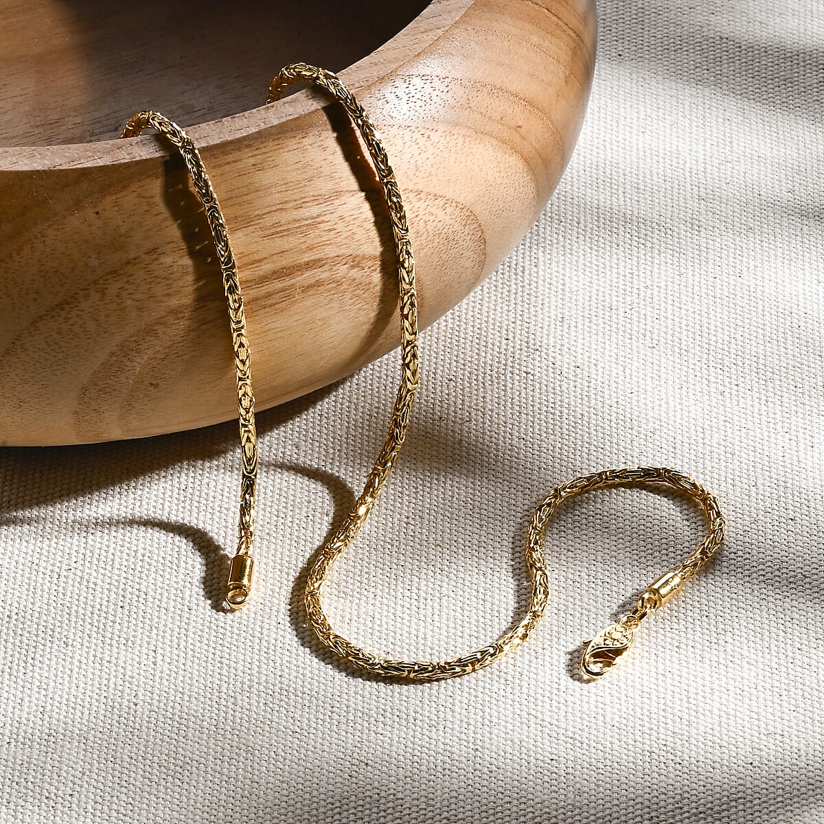  D'Joy Bali Legacy Borobudur Chain Necklace in 22K Vermeil Yellow Gold Over Sterling Silver 20.65 Grams 20 Inches image number 1