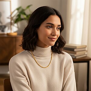  D'Joy Bali Legacy Borobudur Chain Necklace in 22K Vermeil Yellow Gold Over Sterling Silver 20.65 Grams 20 Inches