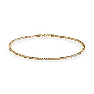 Doorbuster Triple Spiga Chain Bracelet in 18K Yellow Gold (7.25 In) 0.95 Grams