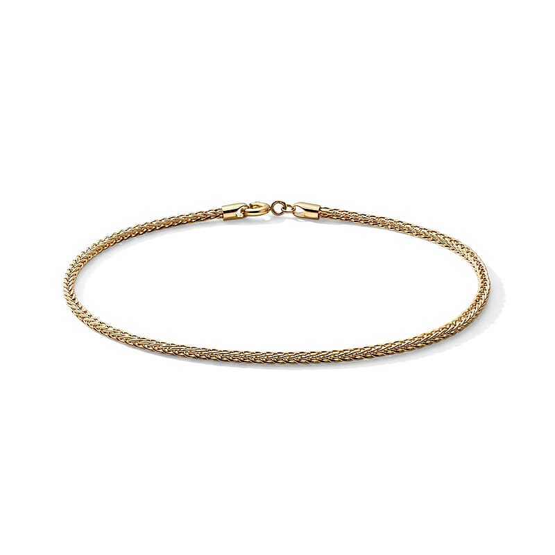 Triple Spiga Chain Bracelet in 18K Yellow Gold (7.25 In) 1 Grams