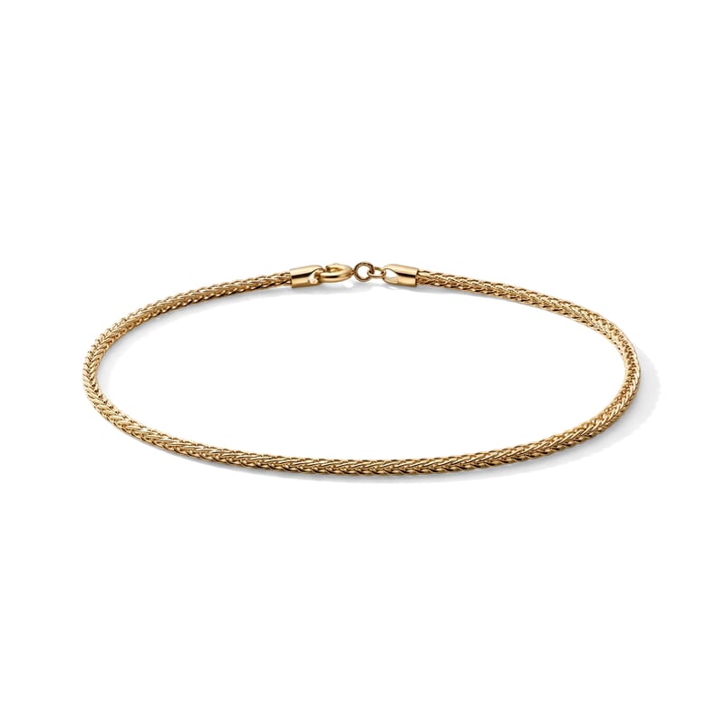 Triple Spiga Chain Bracelet in 18K Yellow Gold (7.25 In) 1 Grams