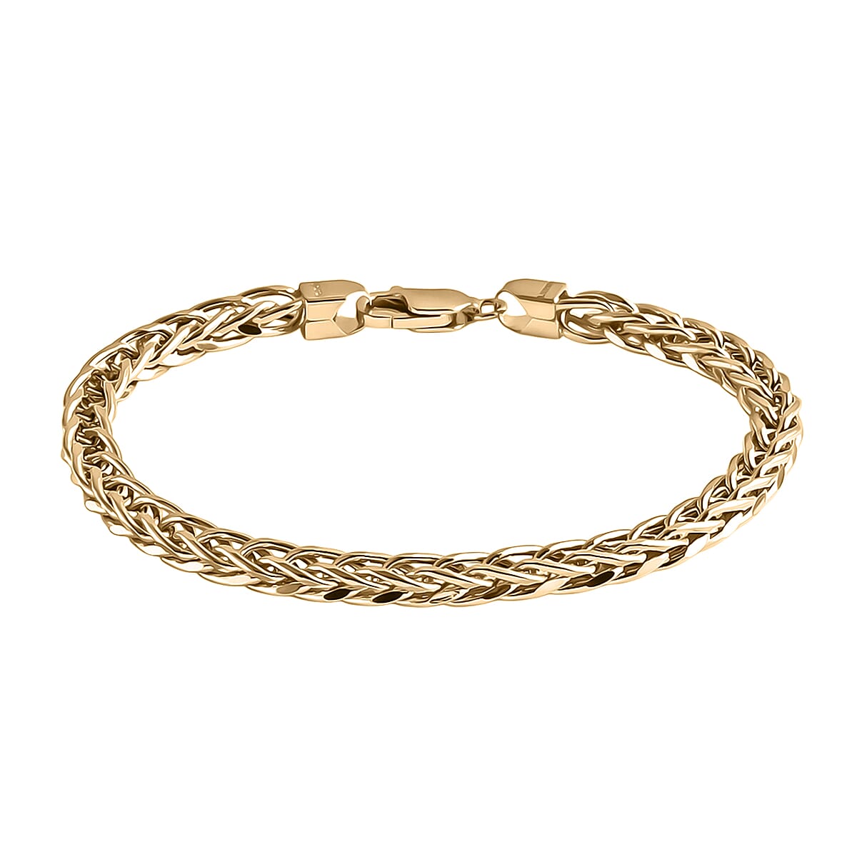 Doorbuster Luxoro Wheat Chain Bracelet in 10K Yellow Gold (7.25 In) 5.45 Grams image number 0