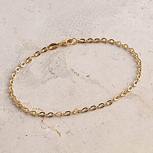 Doorbuster Rolo Link Chain Bracelet in 10K Yellow Gold (7.25 In) 1 Grams