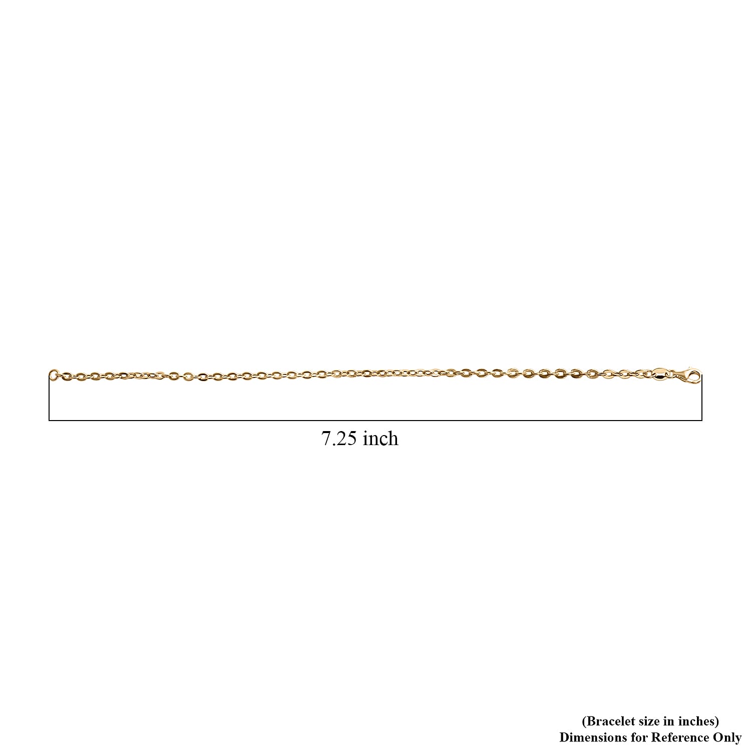 Rolo Link Chain Bracelet in 10K Yellow Gold (7.25 In) 1 Grams