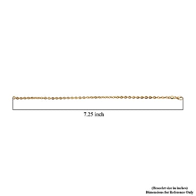 Rolo Link Chain Bracelet in 10K Yellow Gold (7.25 In) 1 Grams