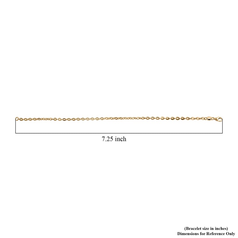 Rolo Link Chain Bracelet in 10K Yellow Gold (7.25 In) 1 Grams