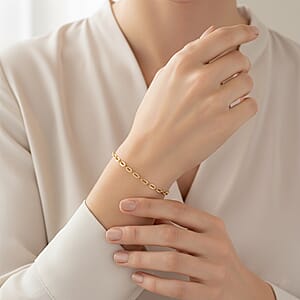  10K Yellow Gold Rolo Link Chain Bracelet (8.00 In) 1.08 Grams