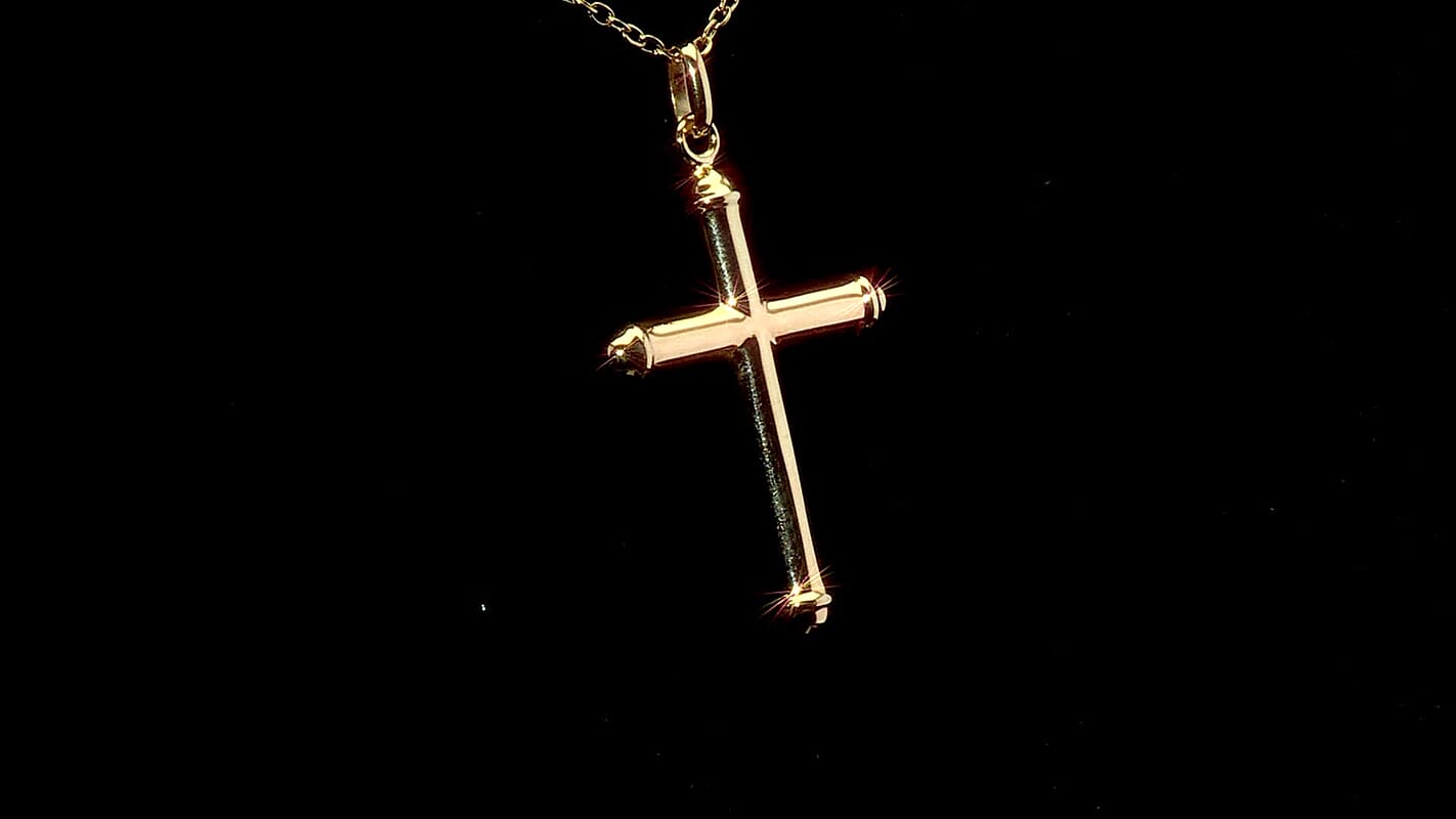 Cross Pendant without Chain in 10K Yellow Gold 1.35 Grams