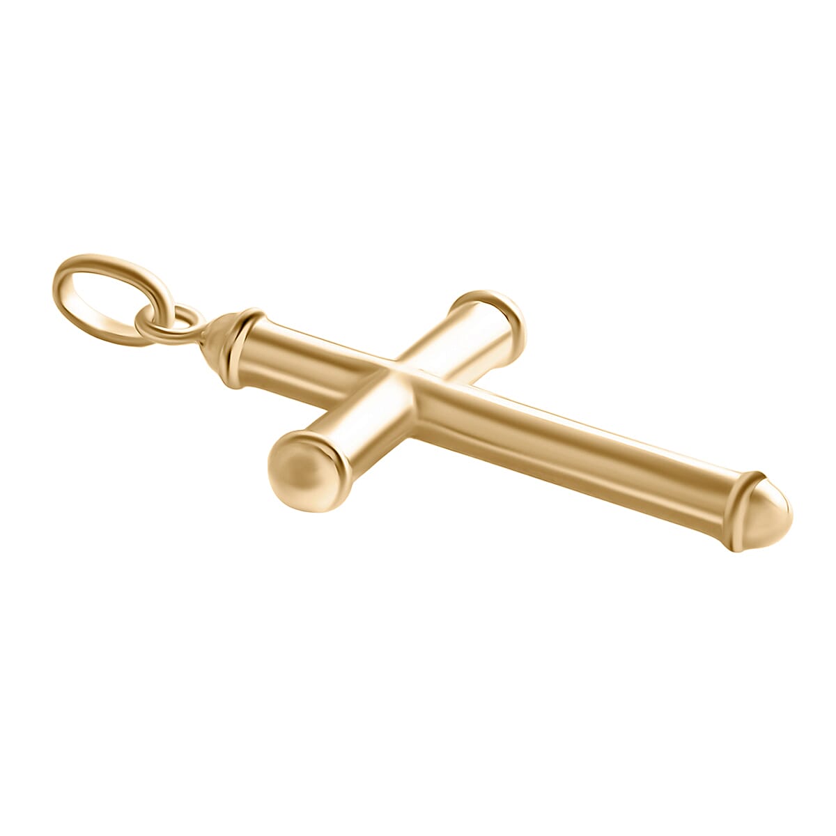 Doorbuster Cross Pendant without Chain in 10K Yellow Gold 1.35 Grams image number 3