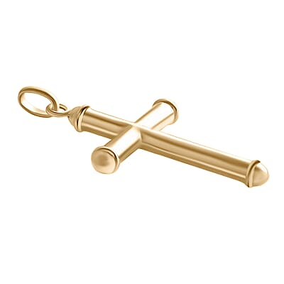 Cross Pendant without Chain in 10K Yellow Gold 1.35 Grams