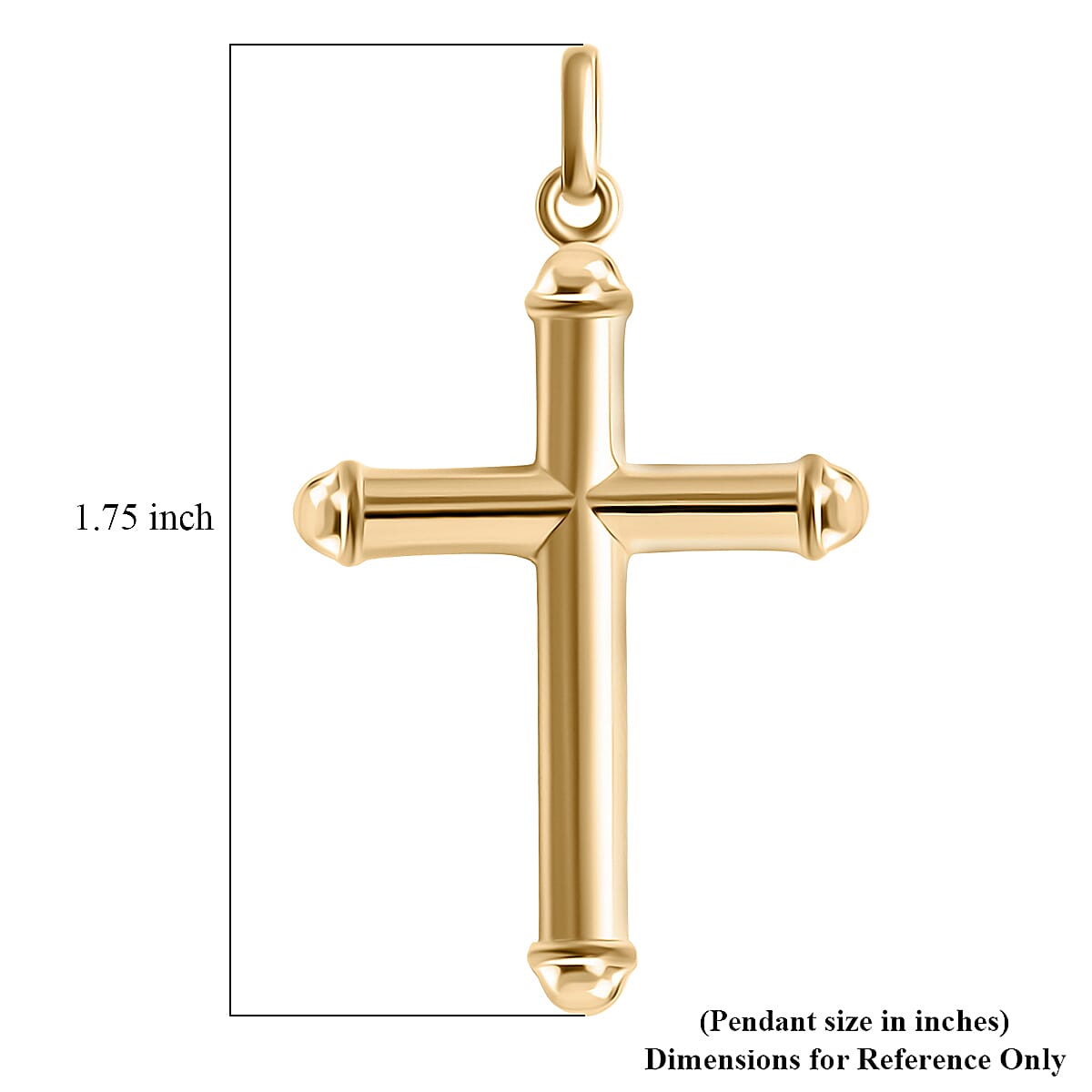 Doorbuster Cross Pendant without Chain in 10K Yellow Gold 1.35 Grams image number 5