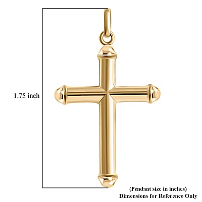 Cross Pendant without Chain in 10K Yellow Gold 1.35 Grams