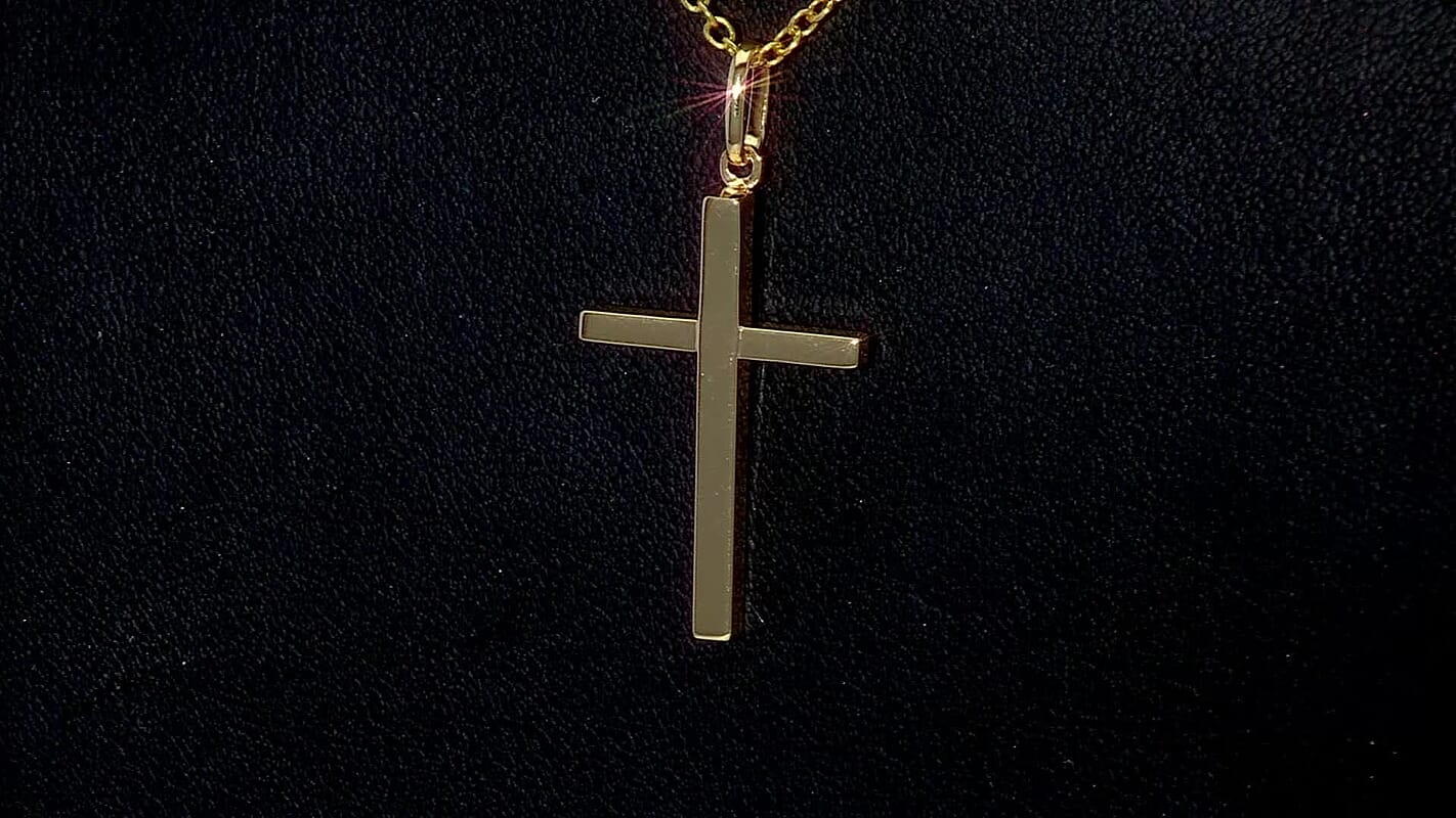 Cross Pendant without Chain in 10K Yellow Gold 0.75 Grams
