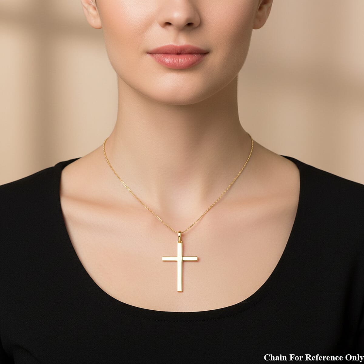 Doorbuster Cross Pendant without Chain in 10K Yellow Gold 0.75 Grams image number 2