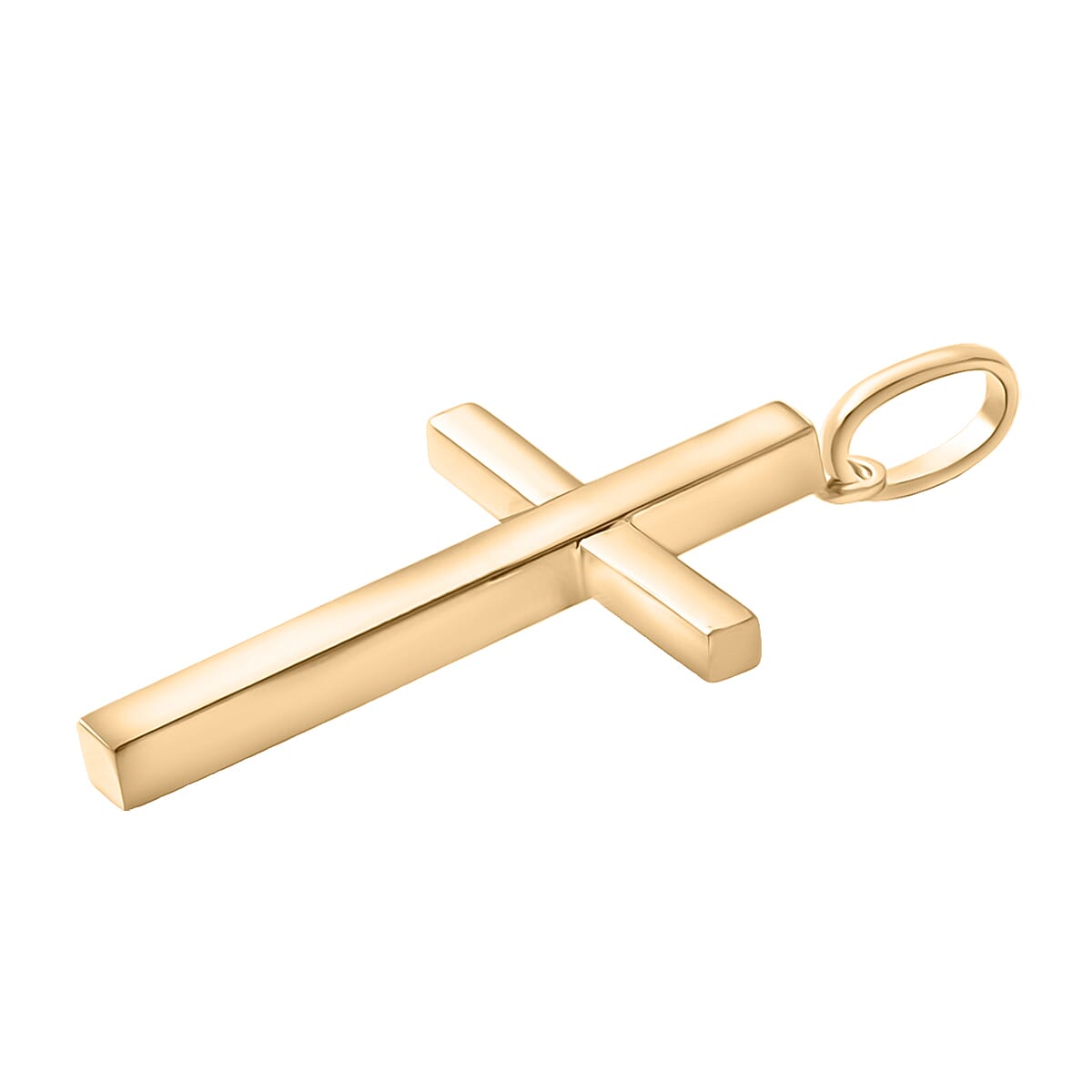 Doorbuster Cross Pendant without Chain in 10K Yellow Gold 0.75 Grams image number 3