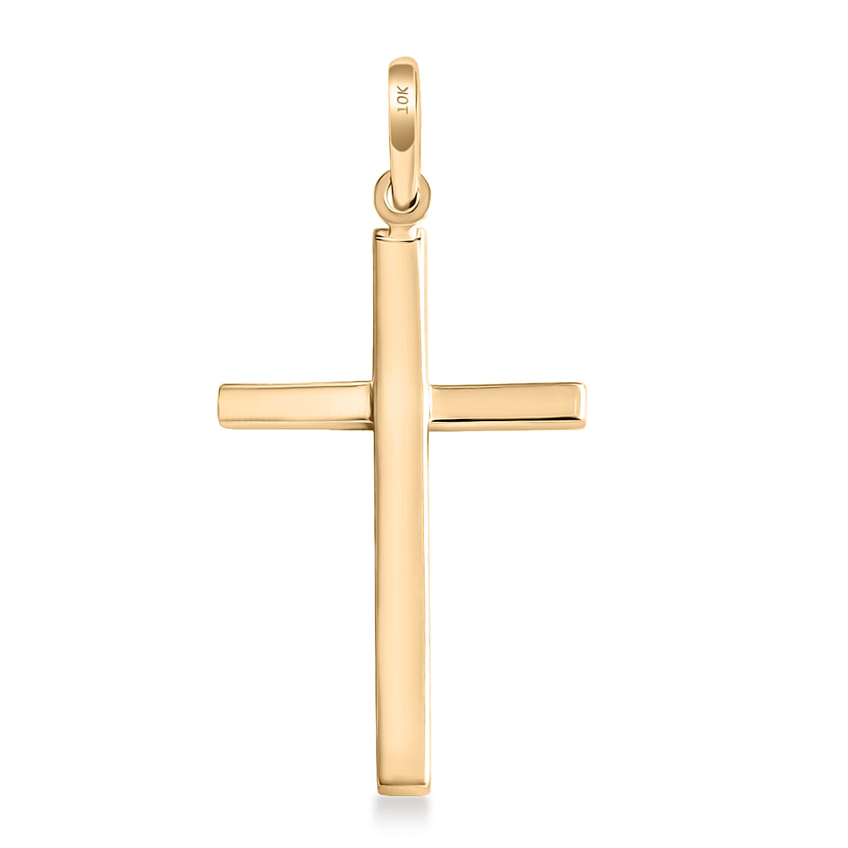 Doorbuster Cross Pendant without Chain in 10K Yellow Gold 0.75 Grams image number 4