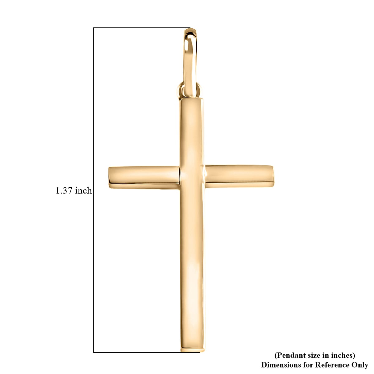 Doorbuster Cross Pendant without Chain in 10K Yellow Gold 0.75 Grams image number 5