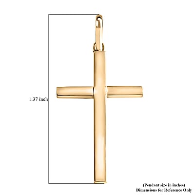 Cross Pendant without Chain in 10K Yellow Gold 0.75 Grams