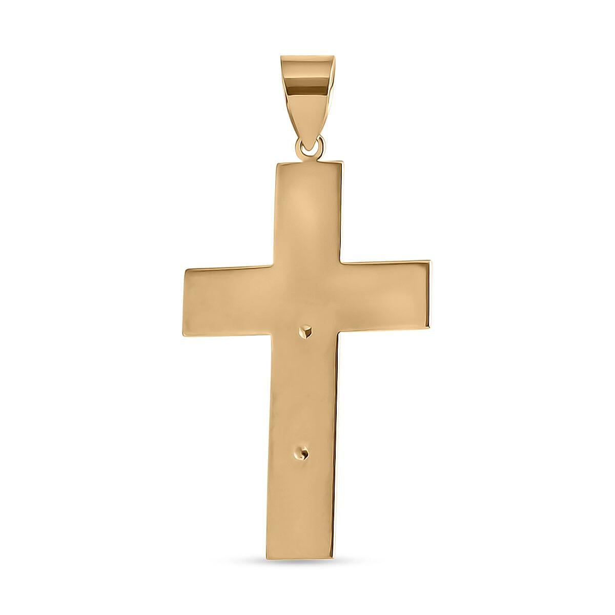 Doorbuster Luxoro Diamond-cut Crucifix Pendant without Chain in 10K Yellow Gold 3.20 Grams image number 4